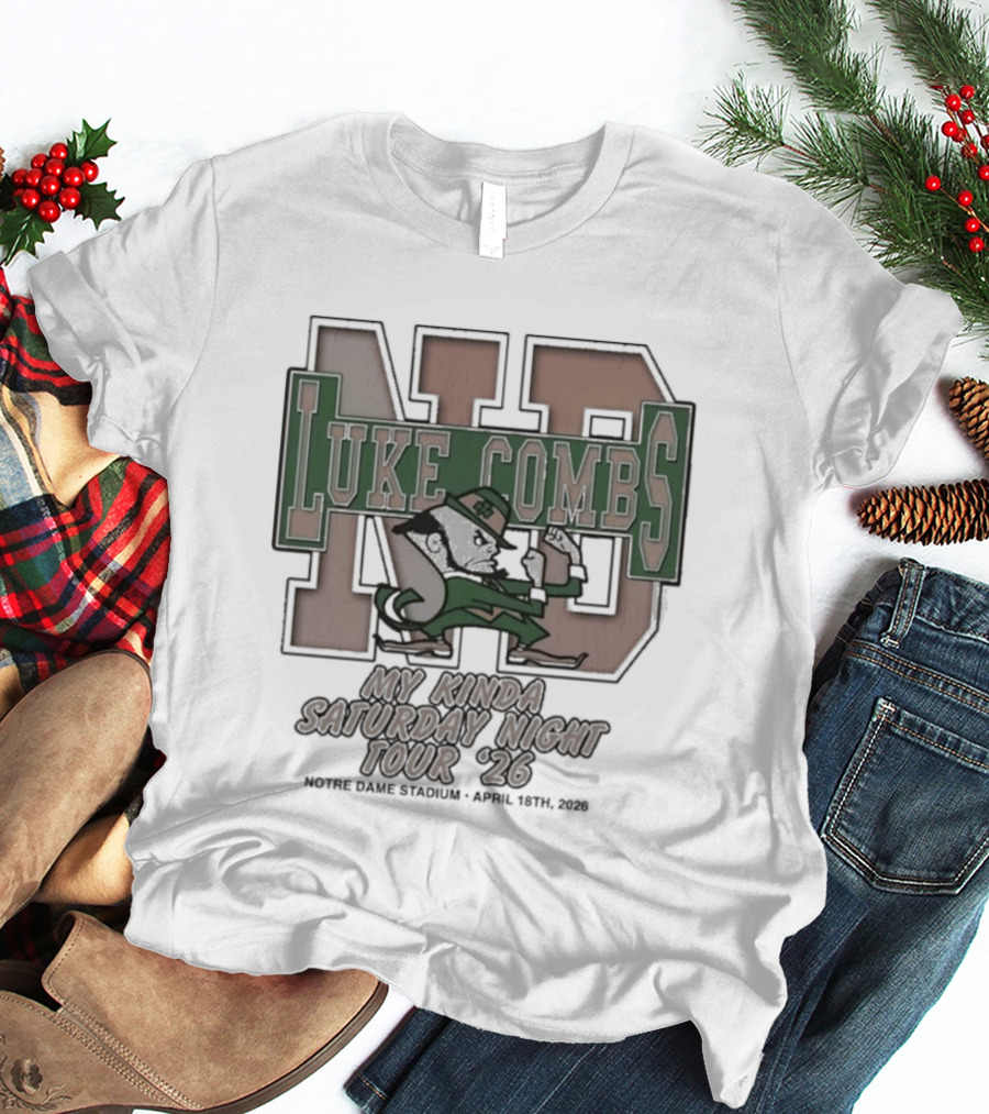 Luke Combs Notre Dame ND My Kinda Saturday Night Tour '26 T-Shirt