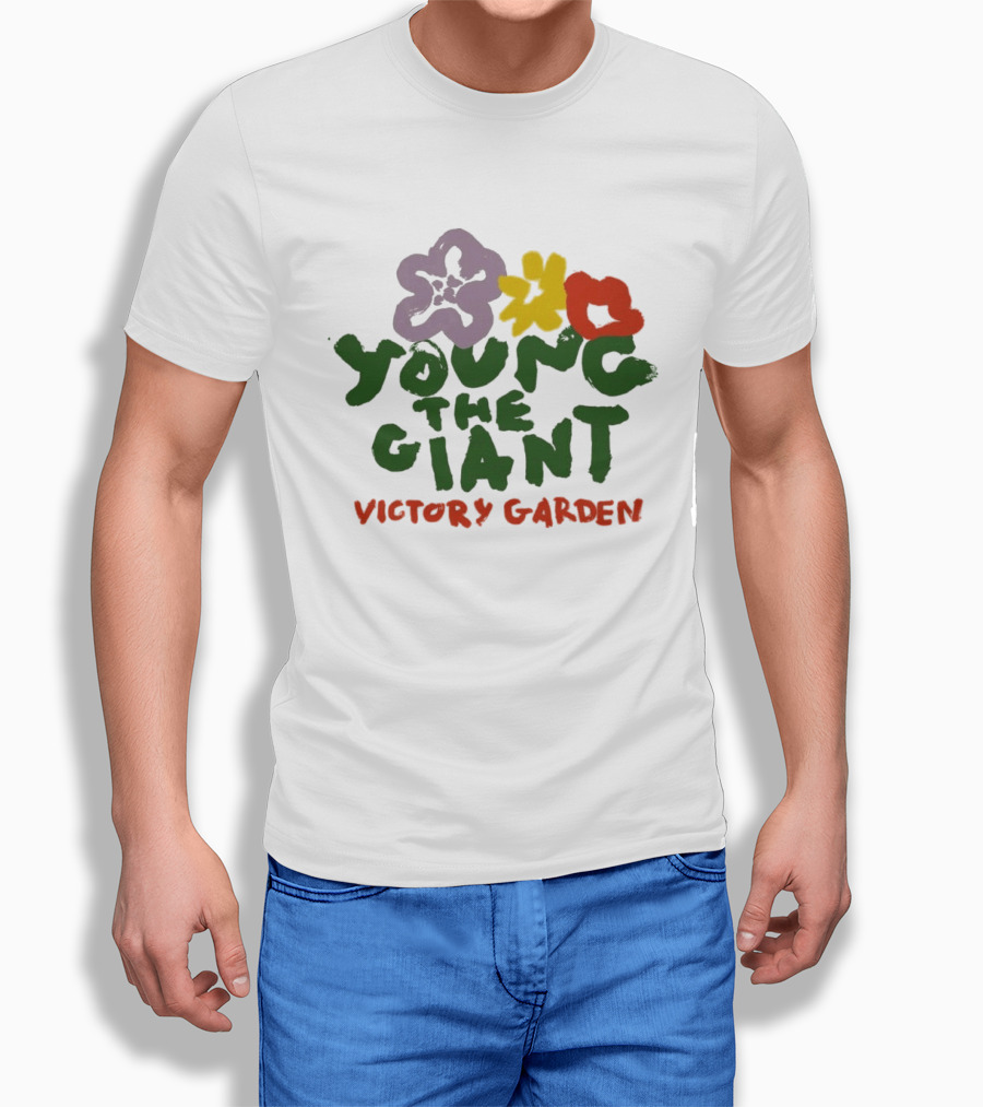 Young The Giant Victory Garden Purple Red Yellow Flowers T-Shirt
