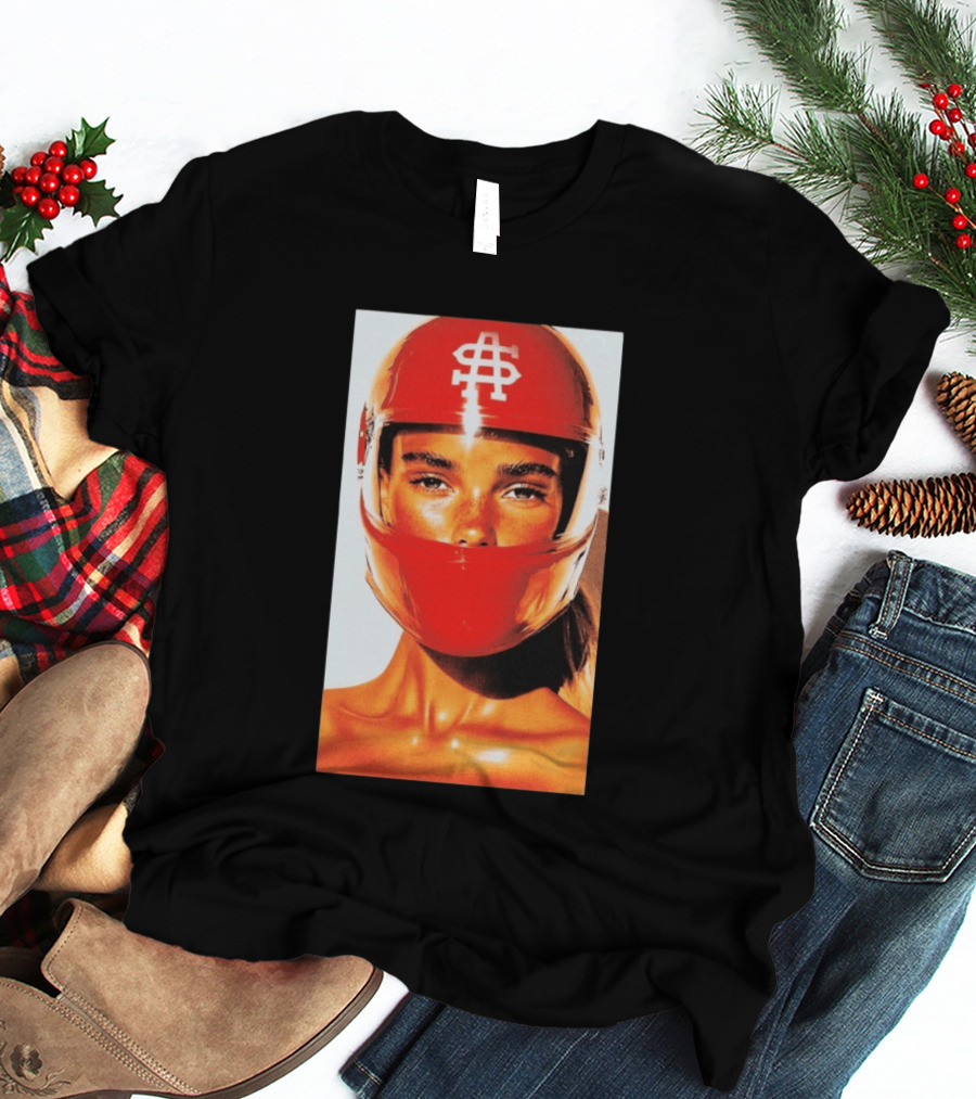 Sauna Sa Race Girl Helmet Icon Red Racing T-Shirt