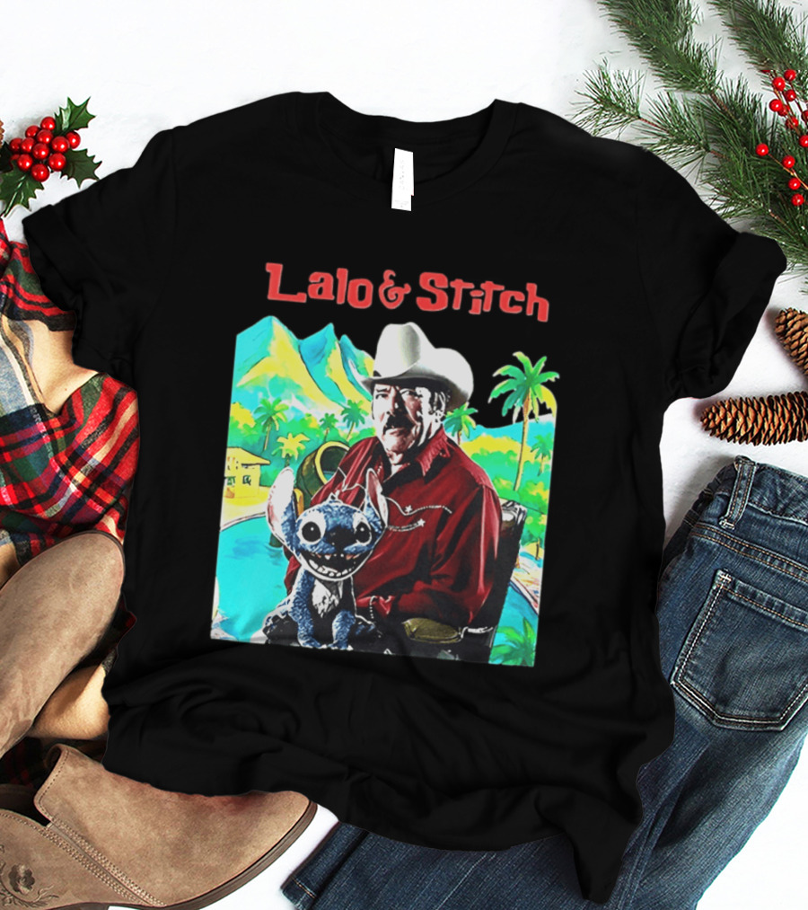 Lalo And Stitch Cowboy Hat Tropical T-Shirt
