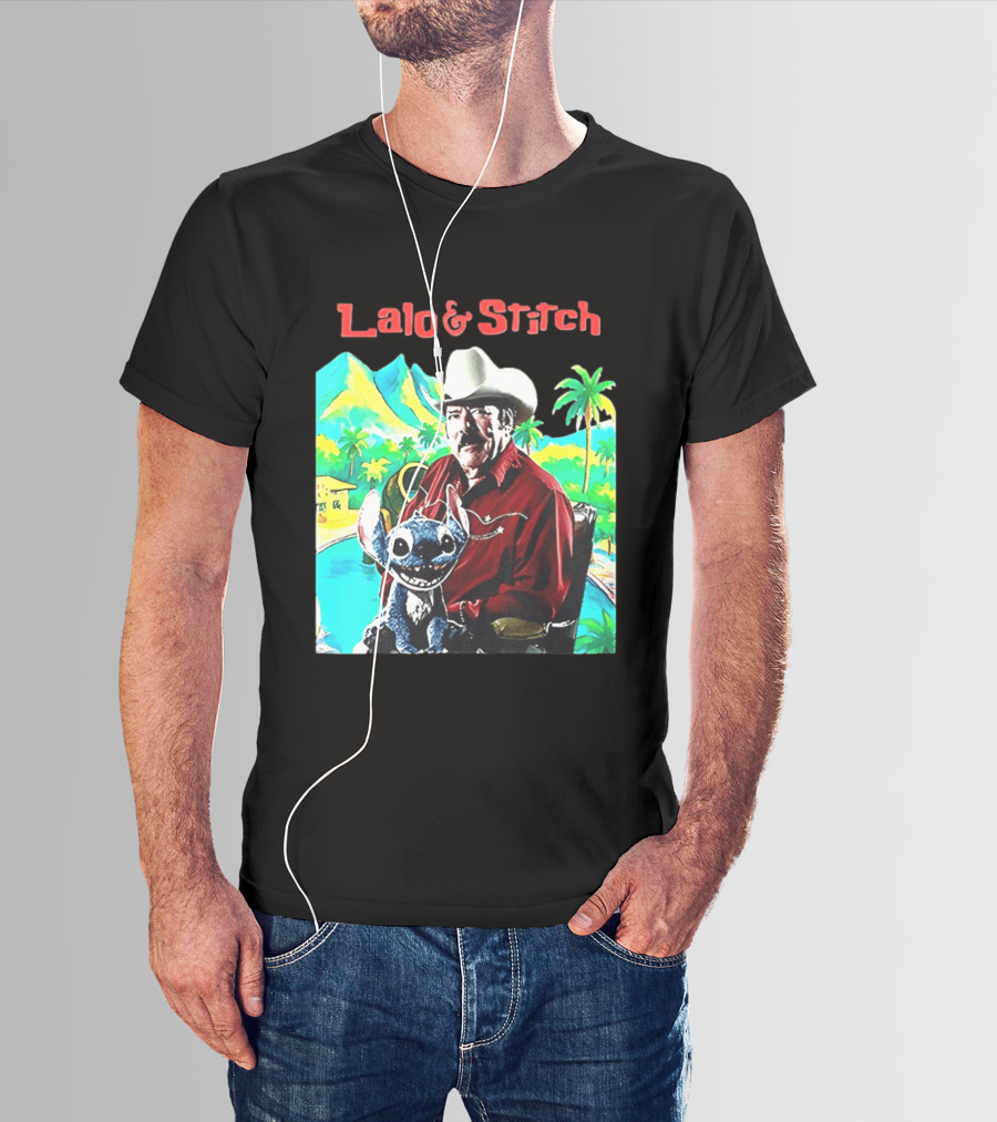 Lalo And Stitch Cowboy Hat Tropical T-Shirt