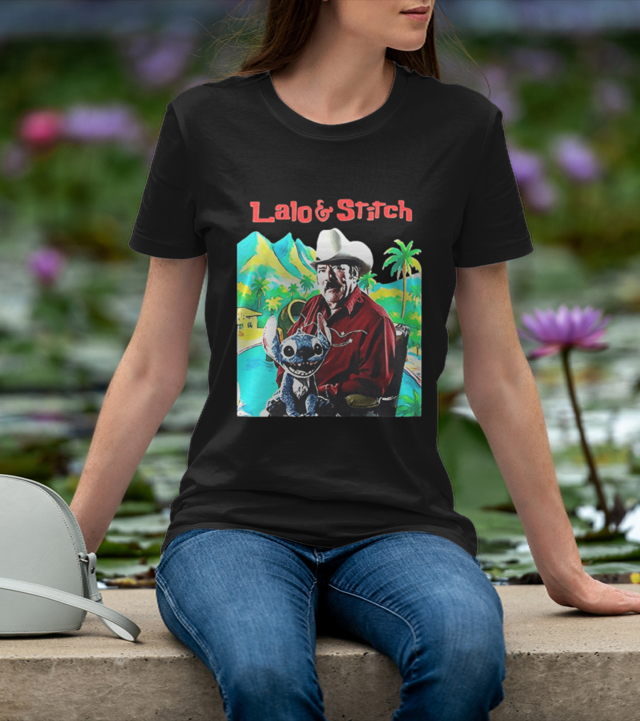 Lalo And Stitch Cowboy Hat Tropical T-Shirt