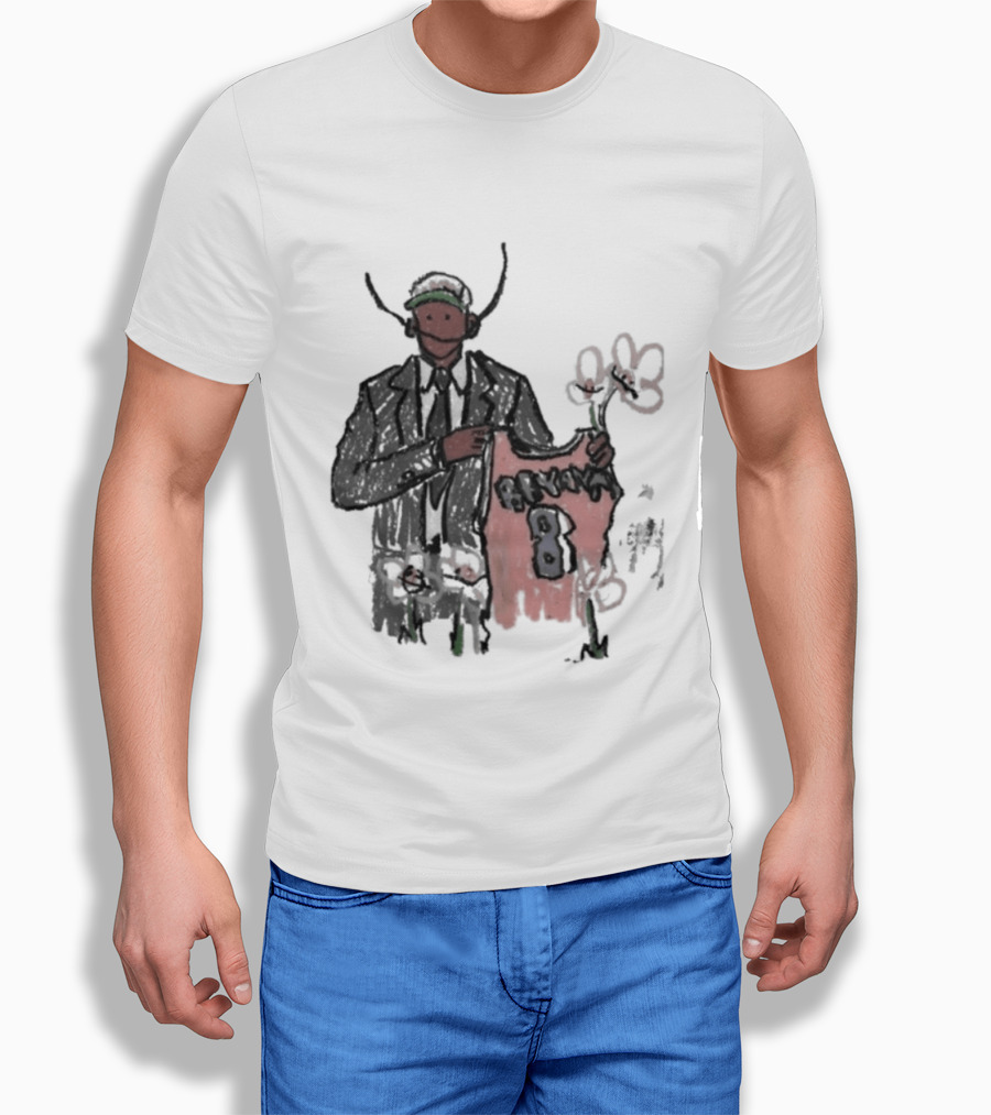 Legend Kobe Bryant Doodles Basketball Icon Art Bulls Flower NBA Black Mamba T-Shirt