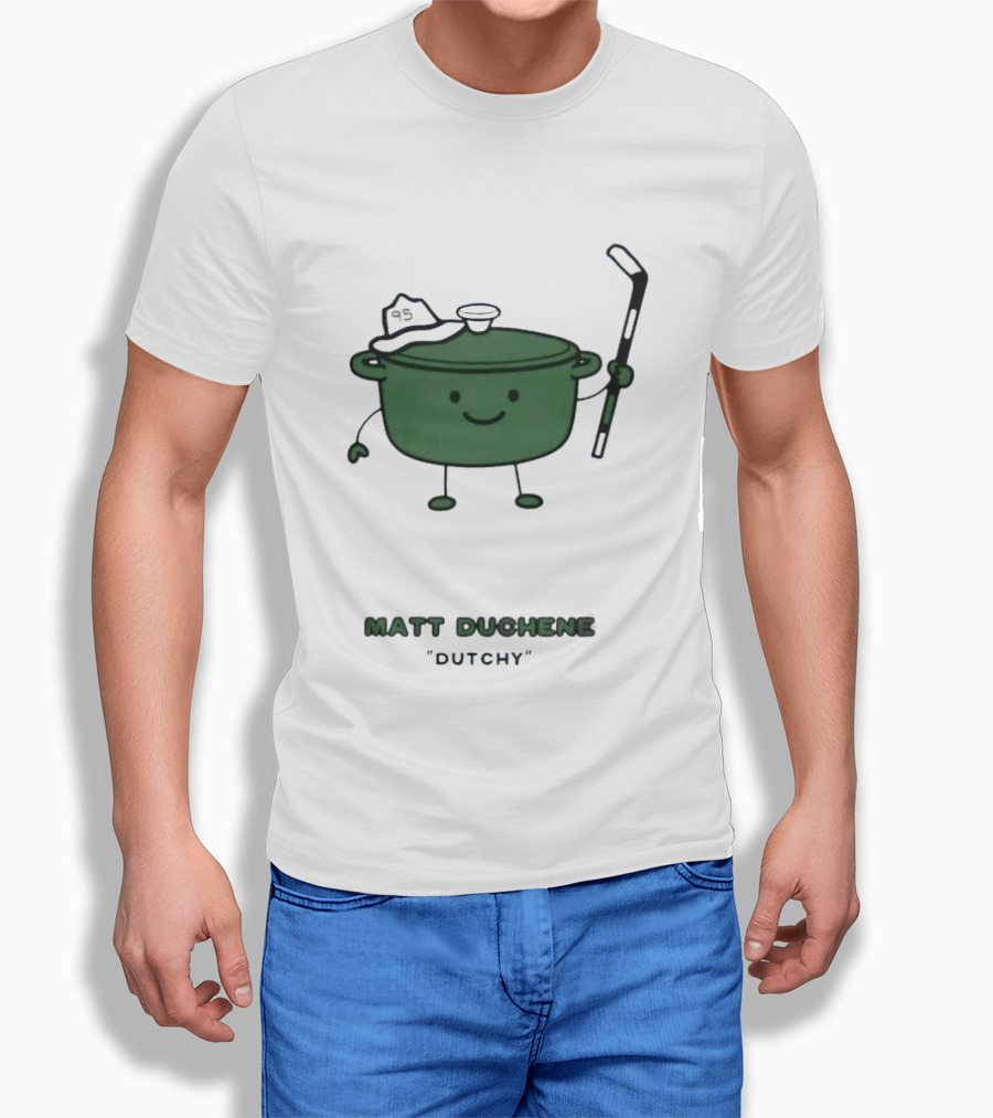 Matt Duchene Dutchy Hockey Pot Character With Cap And Stick T-Shirt