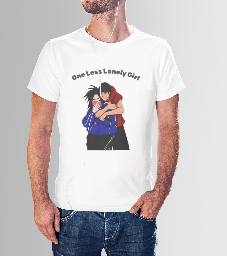 One Less Lonely Girl Justin Bieber Billie Eilish Coachella Hug 2026 T-Shirt