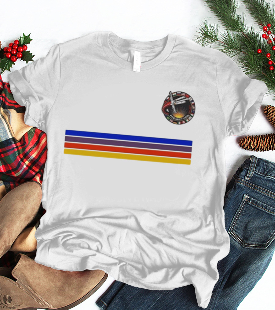 Ryan Gosling Project Hail Mary Mission Patch Rainbow Stripes T-Shirt