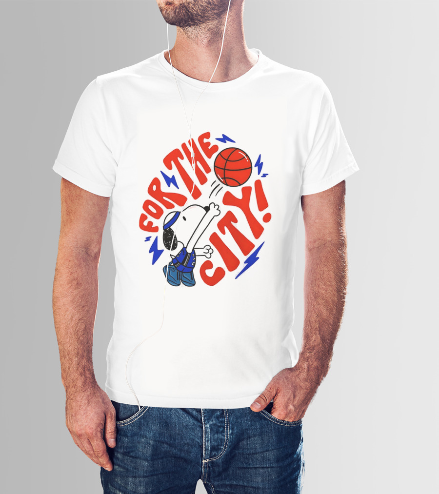 Snoopy For The City Oklahoma City Thunder NBA Basketball T-Shirt