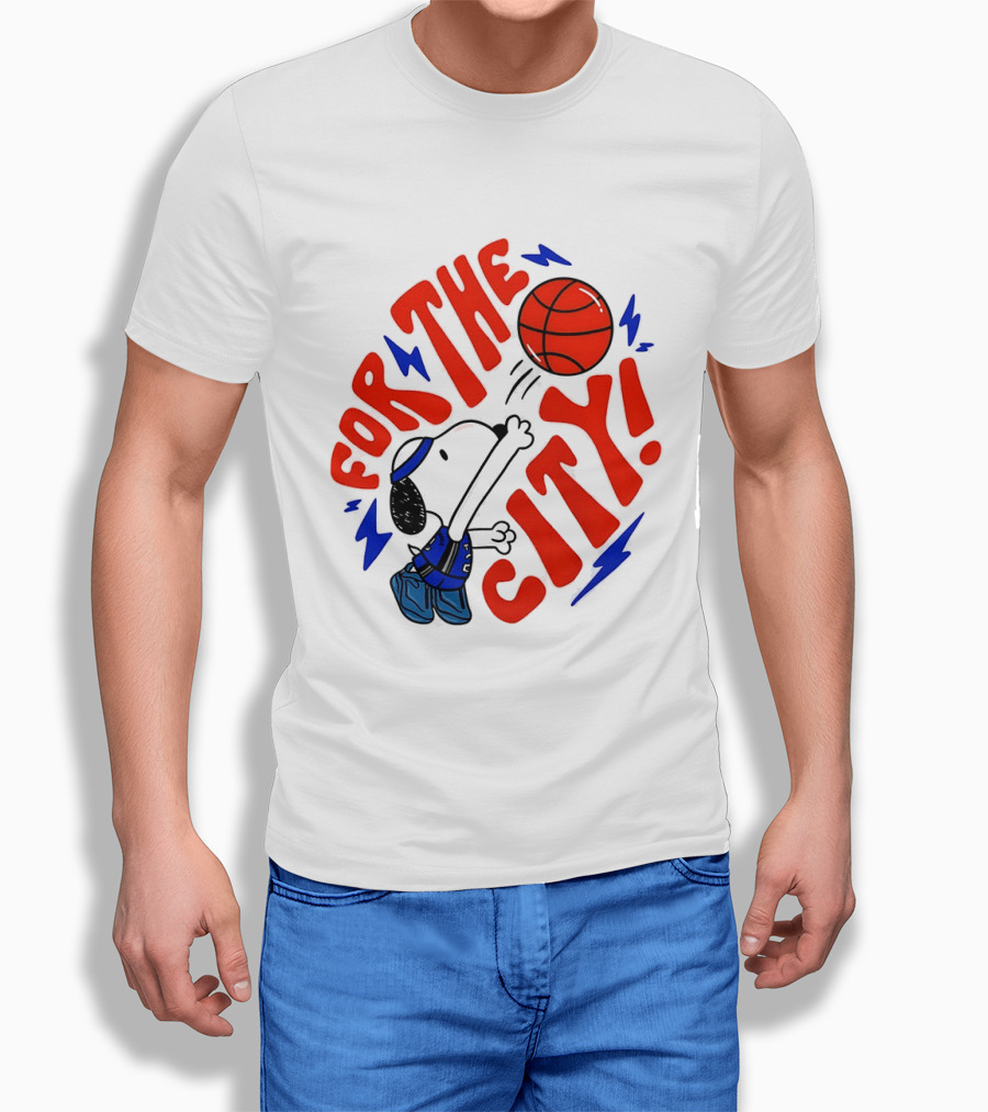 Snoopy For The City Oklahoma City Thunder NBA Basketball T-Shirt
