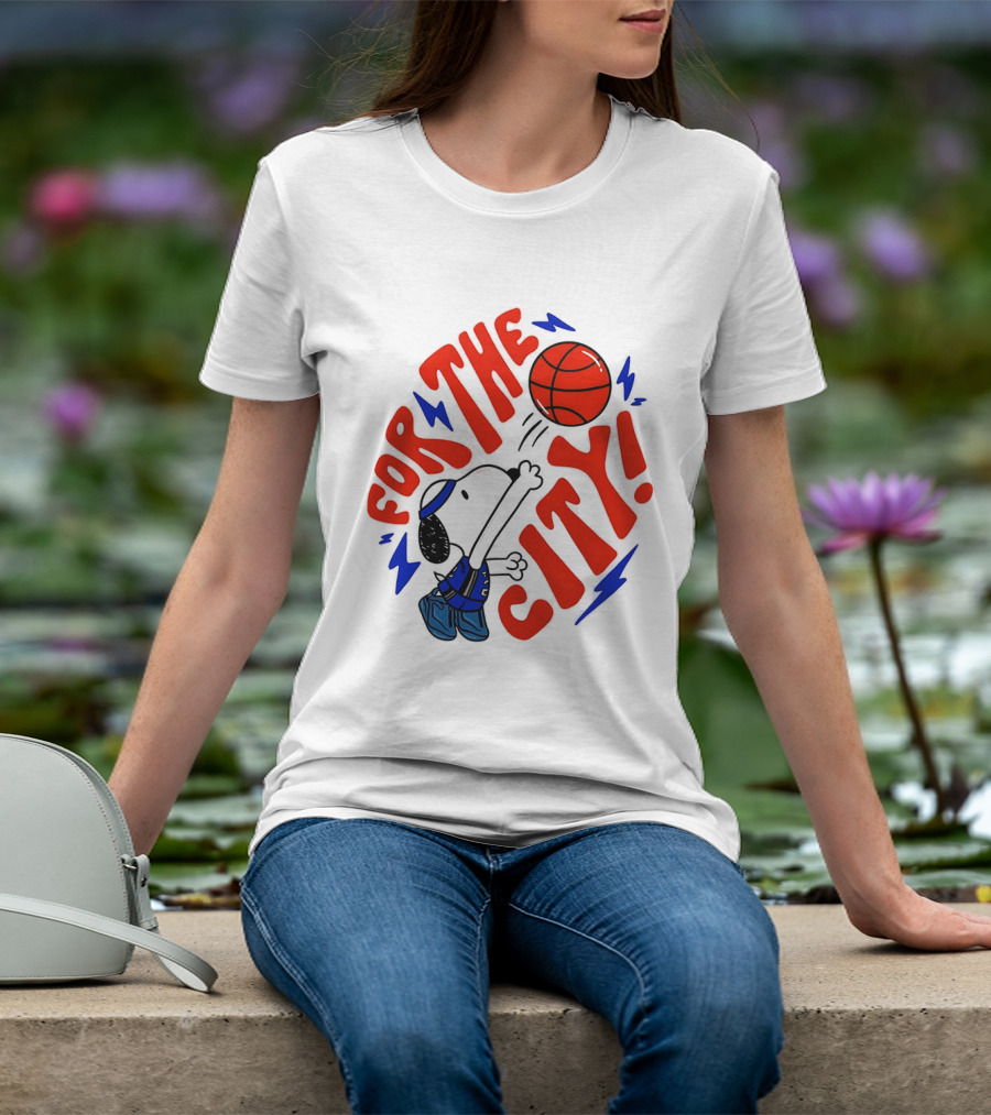 Snoopy For The City Oklahoma City Thunder NBA Basketball T-Shirt