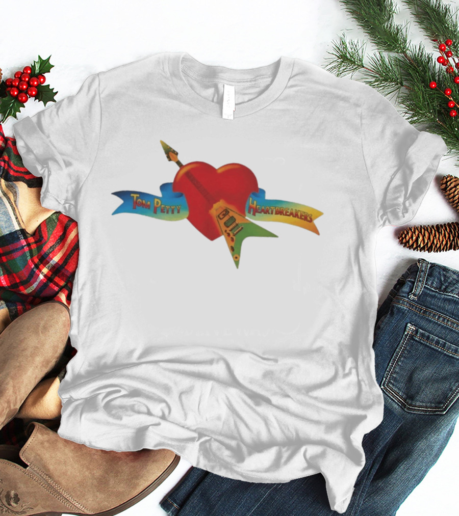 Tom Petty Heartbreakers Heart With Guitar T-Shirt