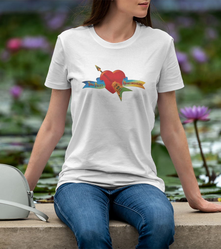 Tom Petty Heartbreakers Heart With Guitar T-Shirt