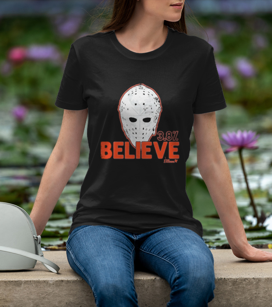 Bernie Parent Believe 33 Mask Philadelphia Hockey Legend T-Shirt