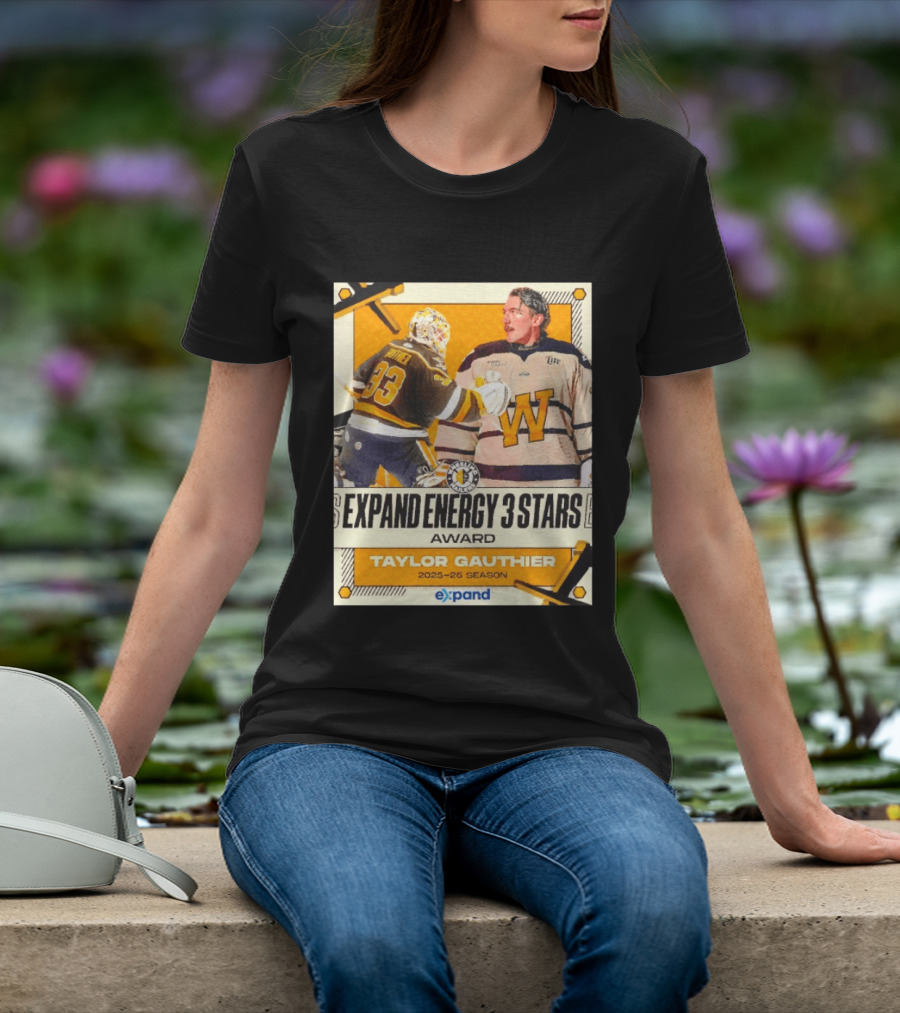 Pittsburgh Penguins Expand Energy 3 Stars Award Taylor Gauthier 2025 26 Season T-Shirt