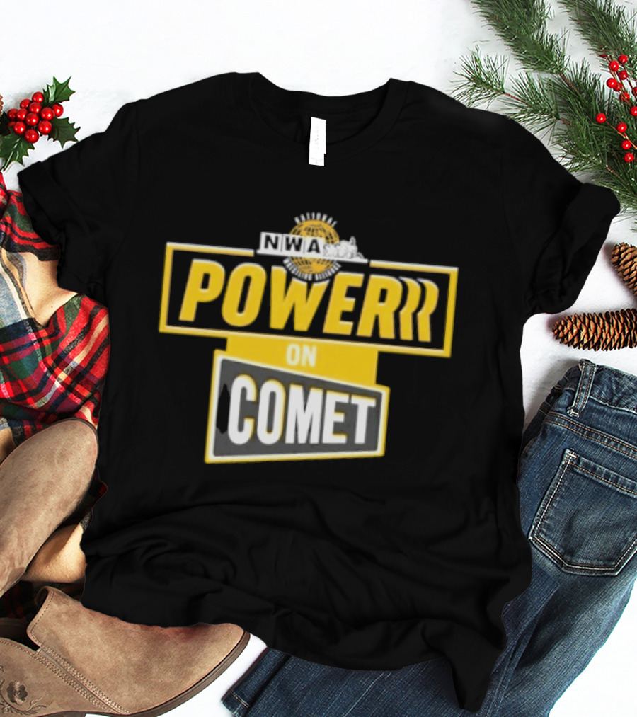 National Wrestling Alliance Powerrr On Comet Retro Sports Entertainment T-Shirt