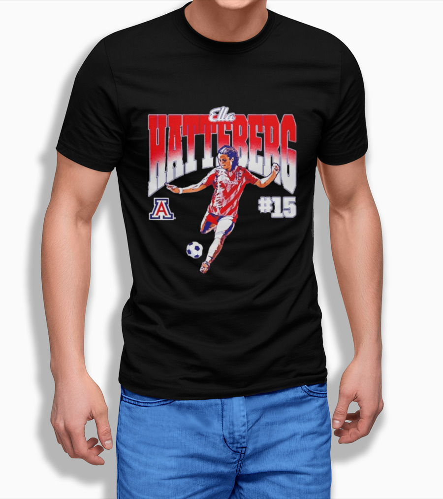 Ella Hatteberg Arizona Wildcats Soccer Player #15 T-Shirt