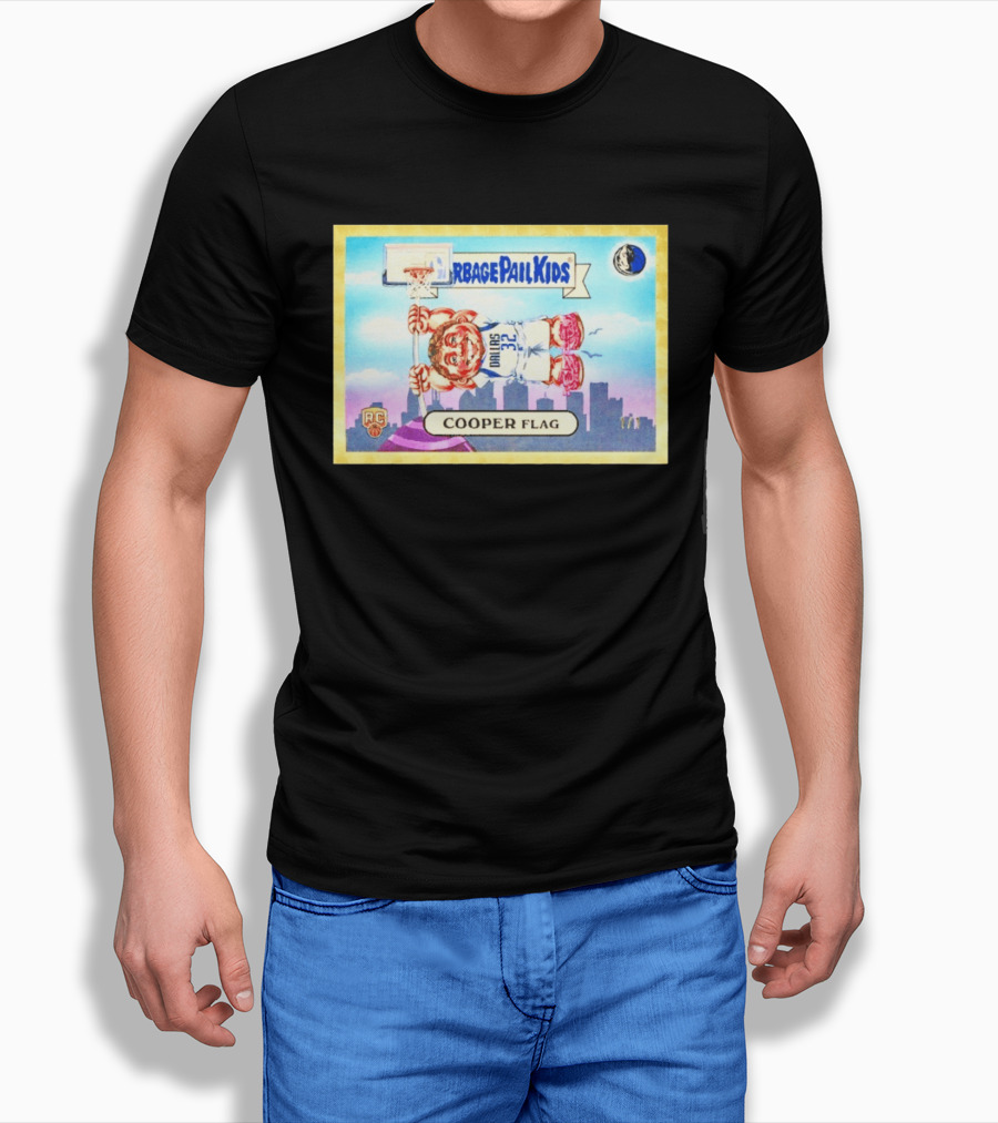 Garbage Pail Kids Cooper Flagg Dallas 32 RC Basketball Skyline T-Shirt