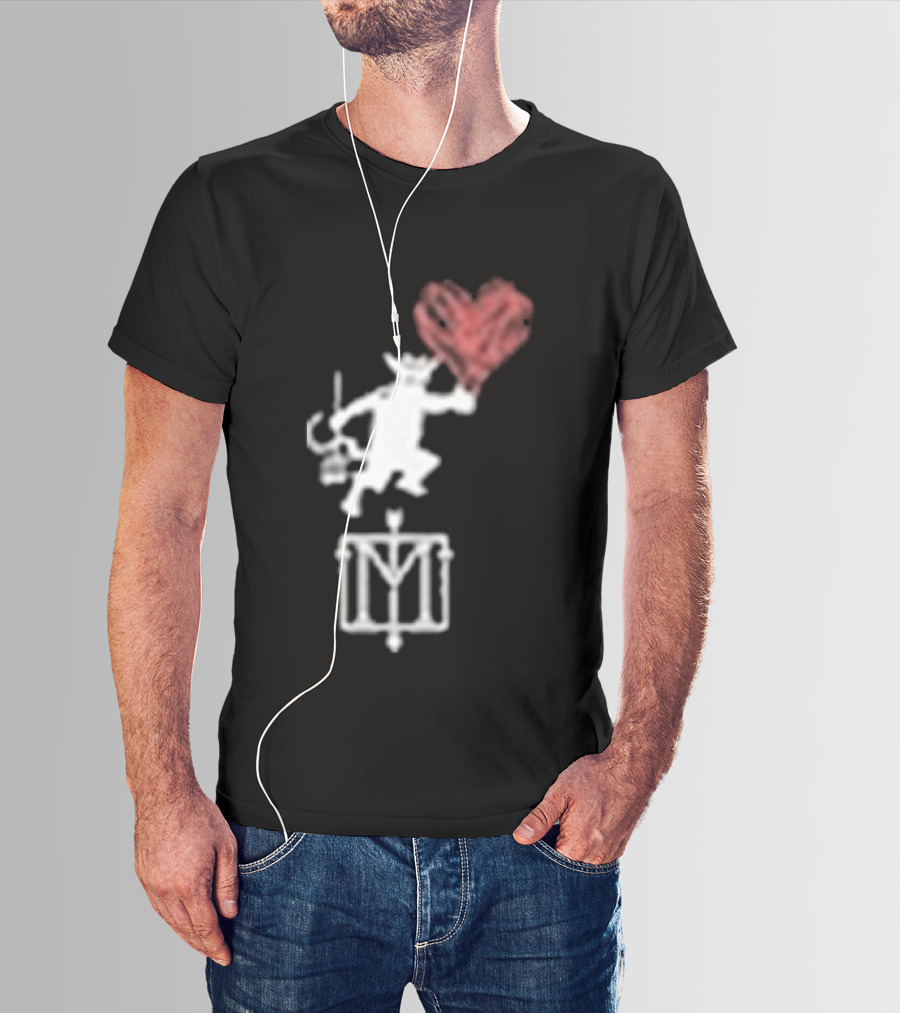 The Menzingers Heart Flame Devil Holding Heart T-Shirt
