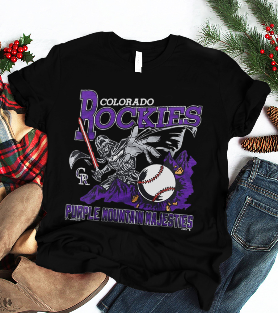 Colorado Rockies Purple Mountain Majesties Star Wars Baseball T-Shirt