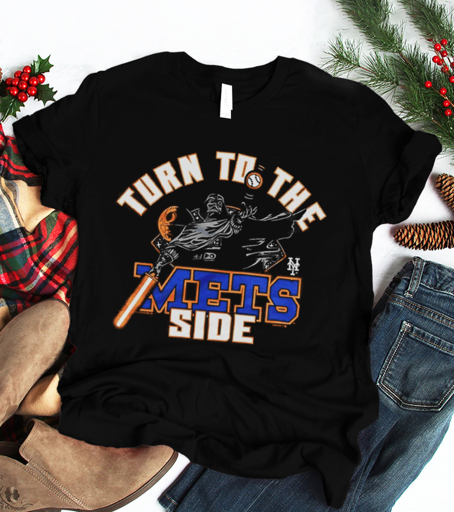 Turn To The Mets Side Darth Vader Star Wars Yankees Fans T-Shirt