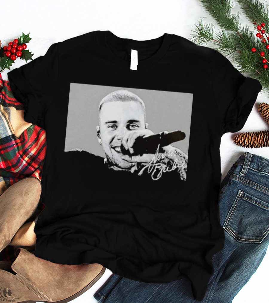 Justin Bieber Coachella Concert Signature Microphone Performance T-Shirt