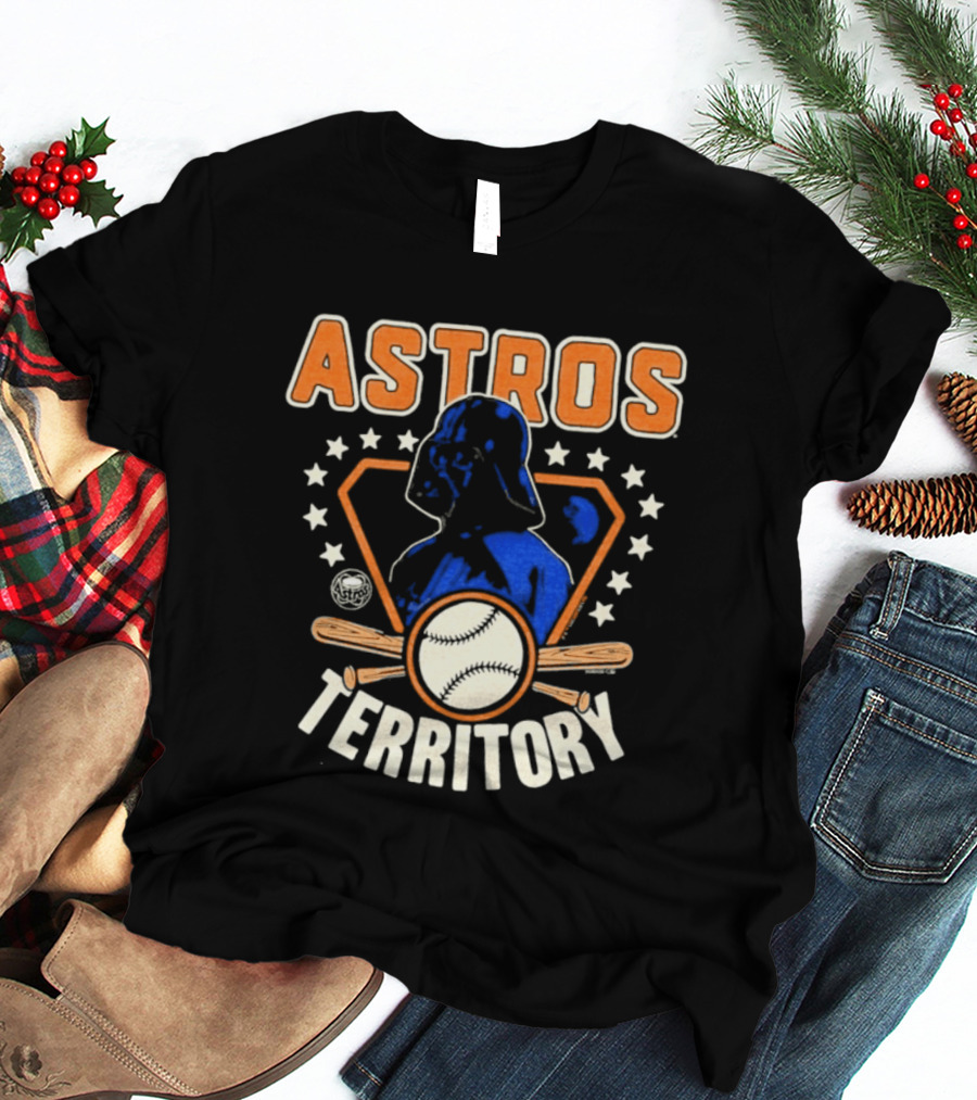 Youth Houston Astros Territory Star Wars Collaboration With Baseball And Darth Vader T-Shirt