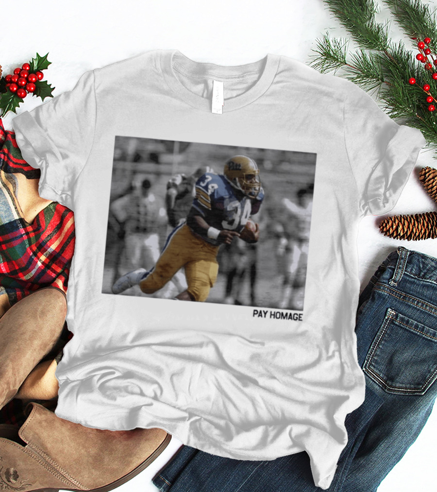 Pitt Panthers Craig Ironhead Heyward Pay Homage Sports Legend 34 T-Shirt
