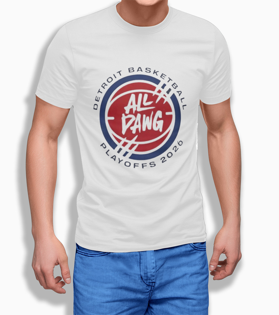 Detroit Basketball All Dawg Playoffs 2026 T-Shirt