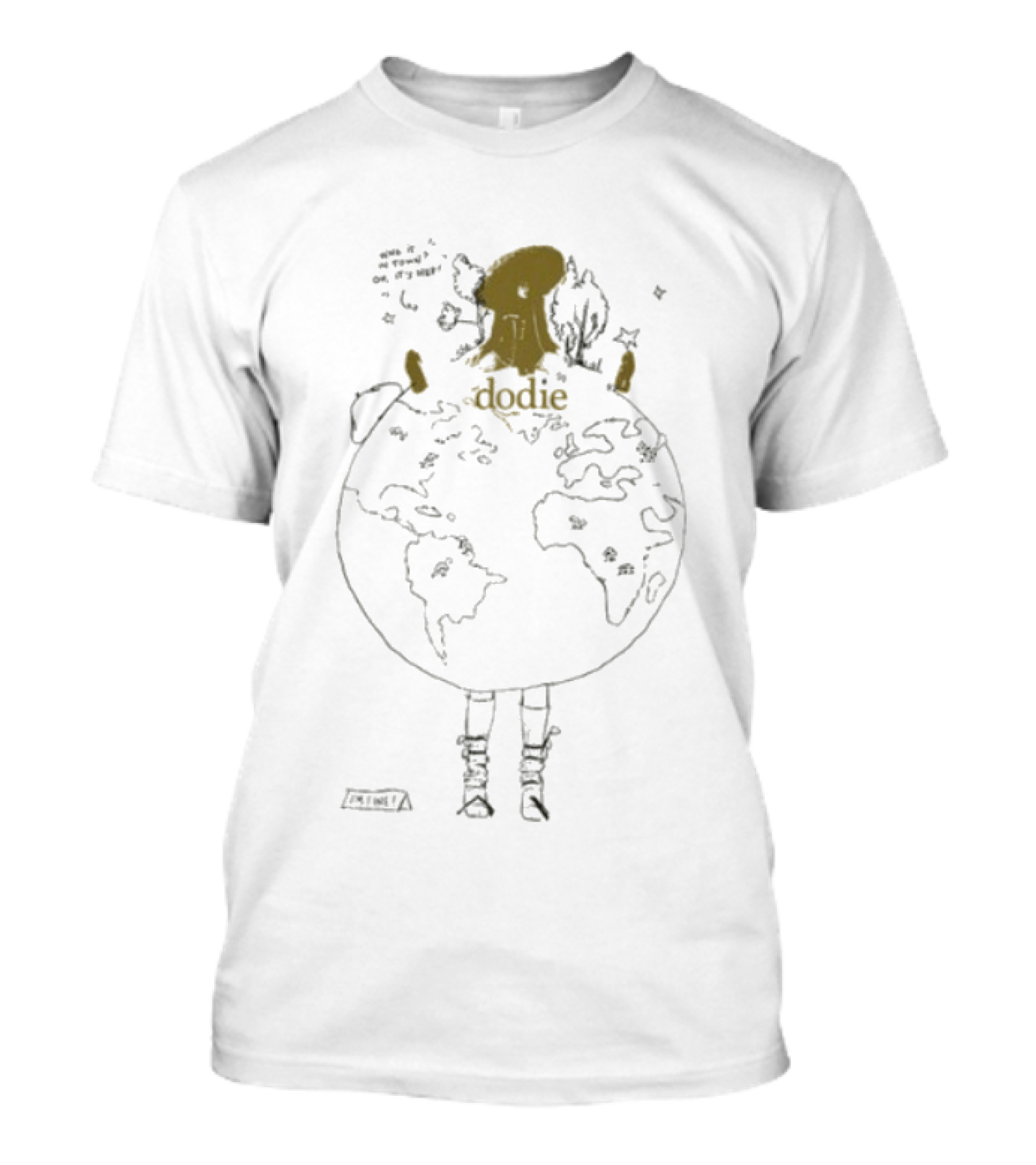 Dodie Earth Day Upcycle Whimsical Nature Embrace T-Shirt
