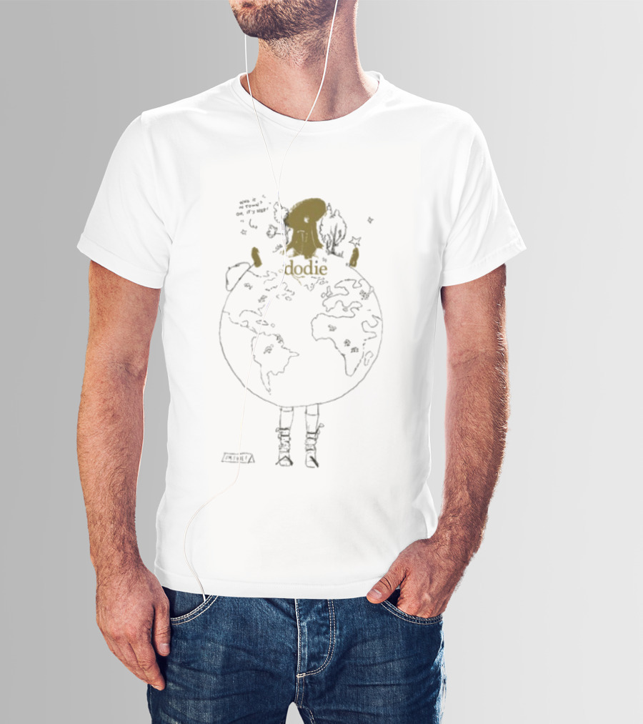 Dodie Earth Day Upcycle Whimsical Nature Embrace T-Shirt