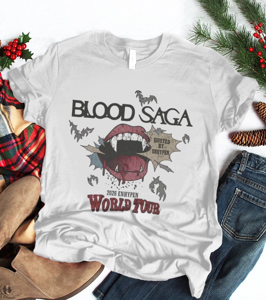 Blood Saga 2023 Hosted By Enhypen World Tour T-Shirt