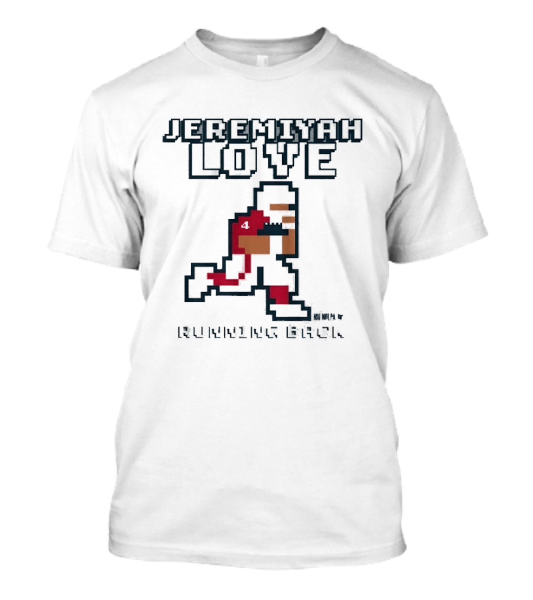 JEREMIYAH LOVE BALLER Pixel Art Retro Style Football Player T-Shirt