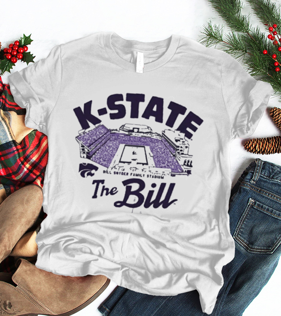 K State Wildcats Bill Snyder Family Stadium Rally The Bill Purple Stadium T-Shirt