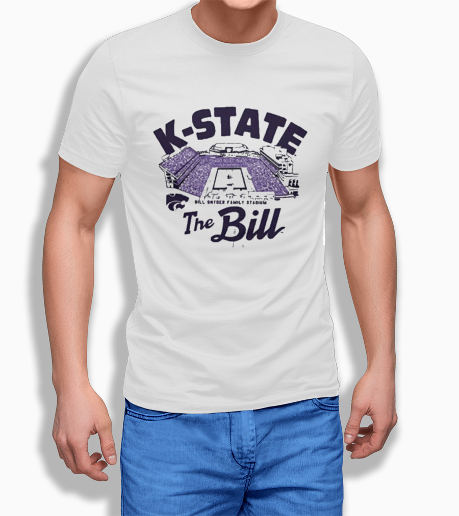 K State Wildcats Bill Snyder Family Stadium Rally The Bill Purple Stadium T-Shirt
