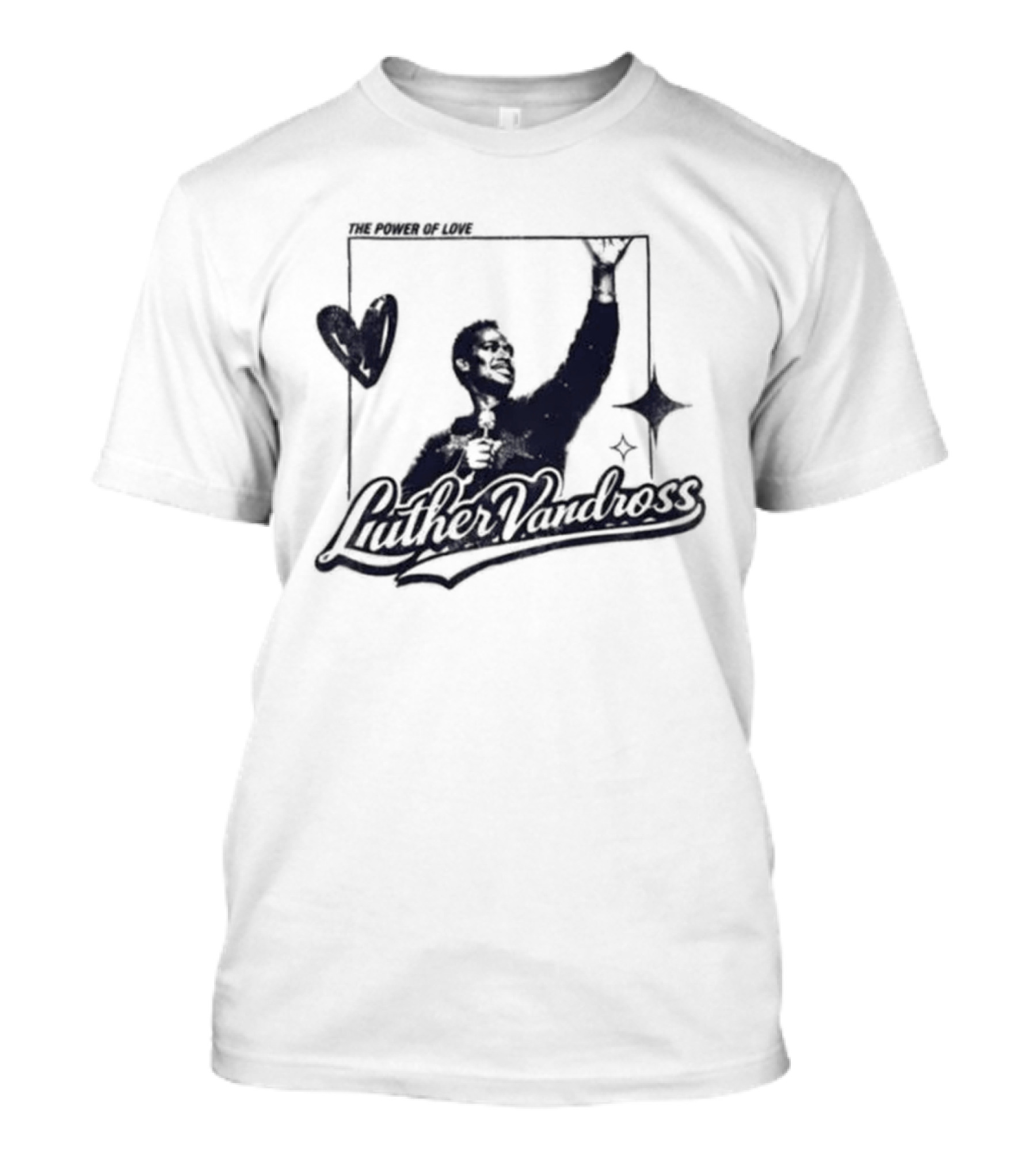 Luther Vandross R&B Only Power Of Love Heart And Star T-Shirt
