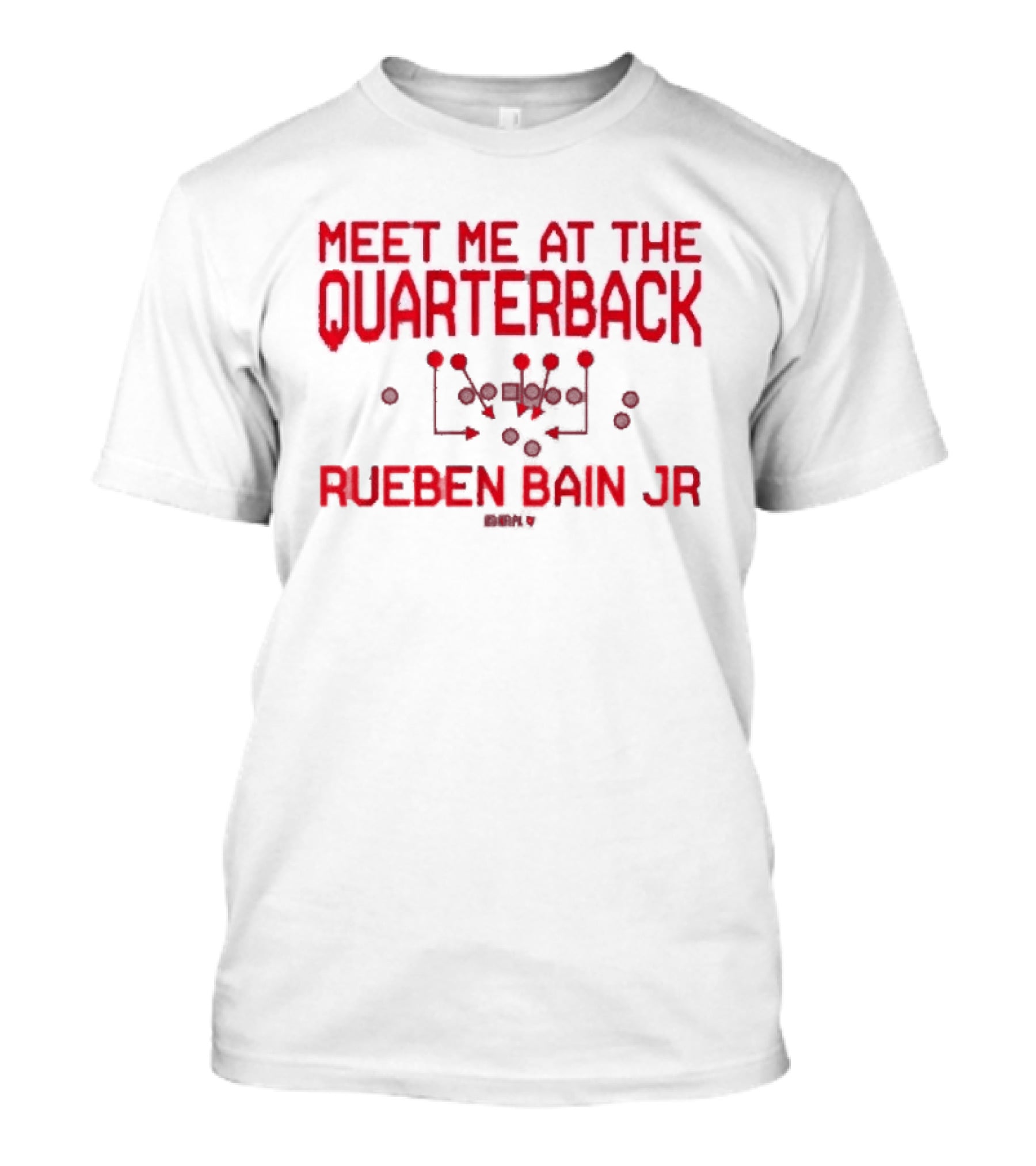 Meet Me At The Quarterback Rueben Bain Jr Playbook Formation T-Shirt