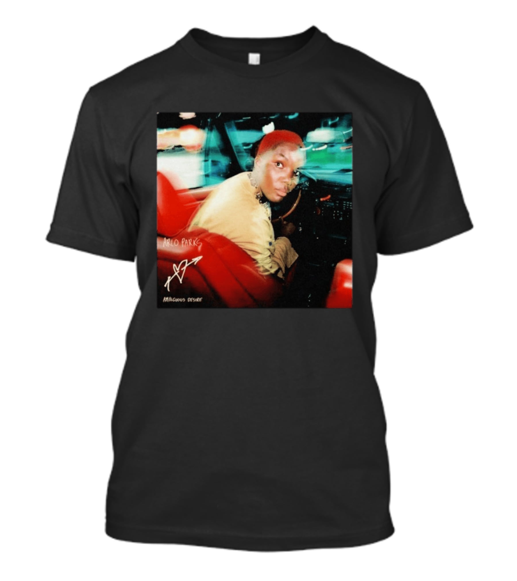 Arlo Parks Ambiguous Desire Heart Signature Vibrant Driving Scene T-Shirt