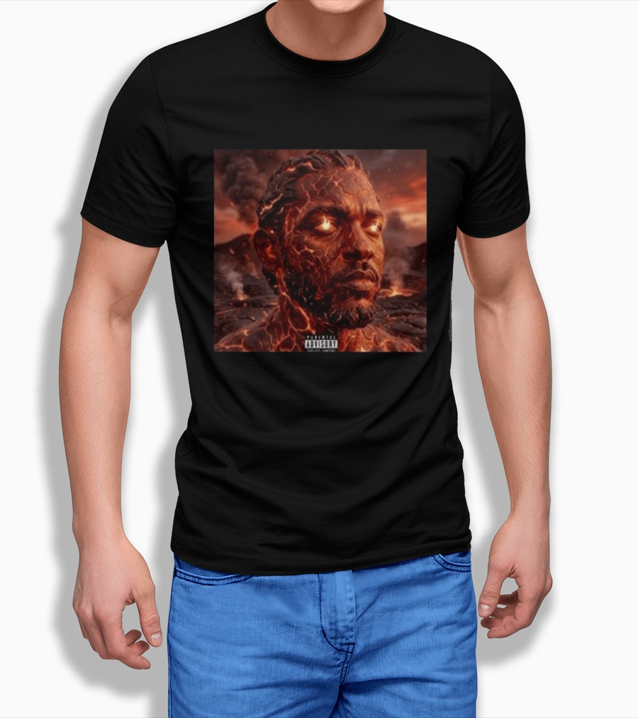 Kendrick Lamar Fireman Album 2026 Lava Eruption Cover T-Shirt