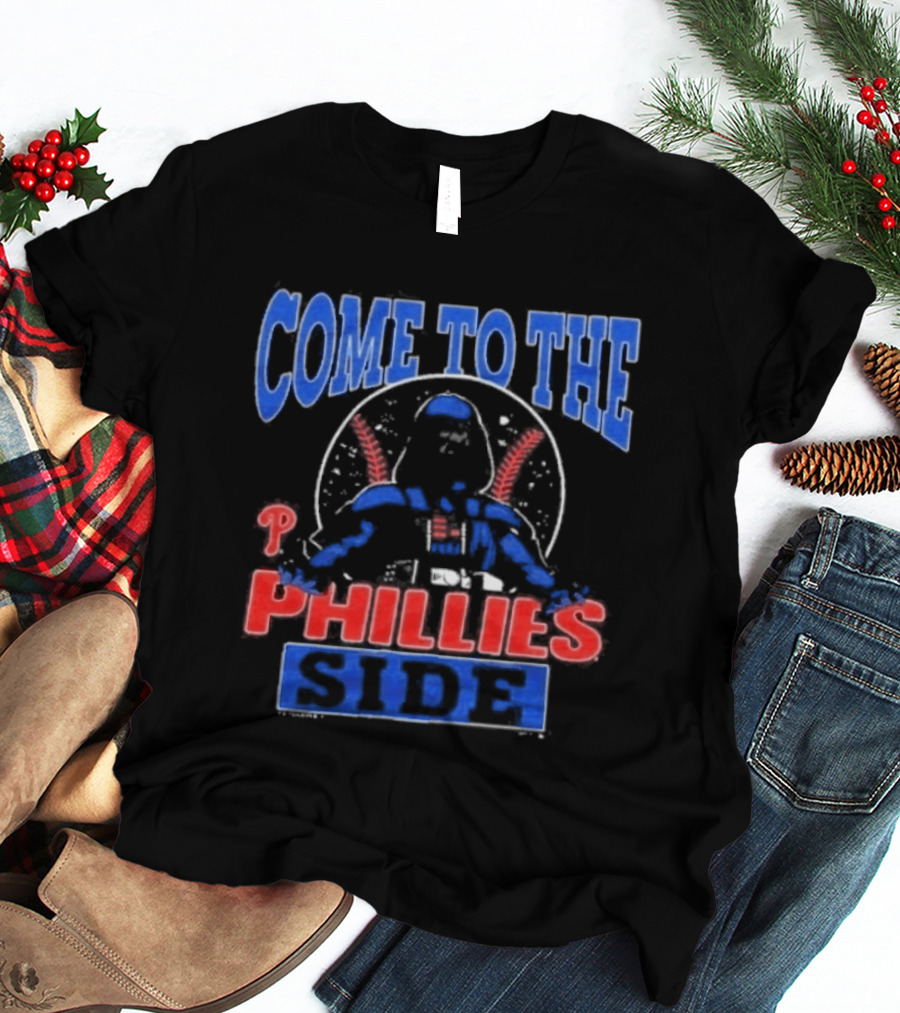 Philadelphia Phillies Come To The Dark Side Star Wars Mashup T-Shirt