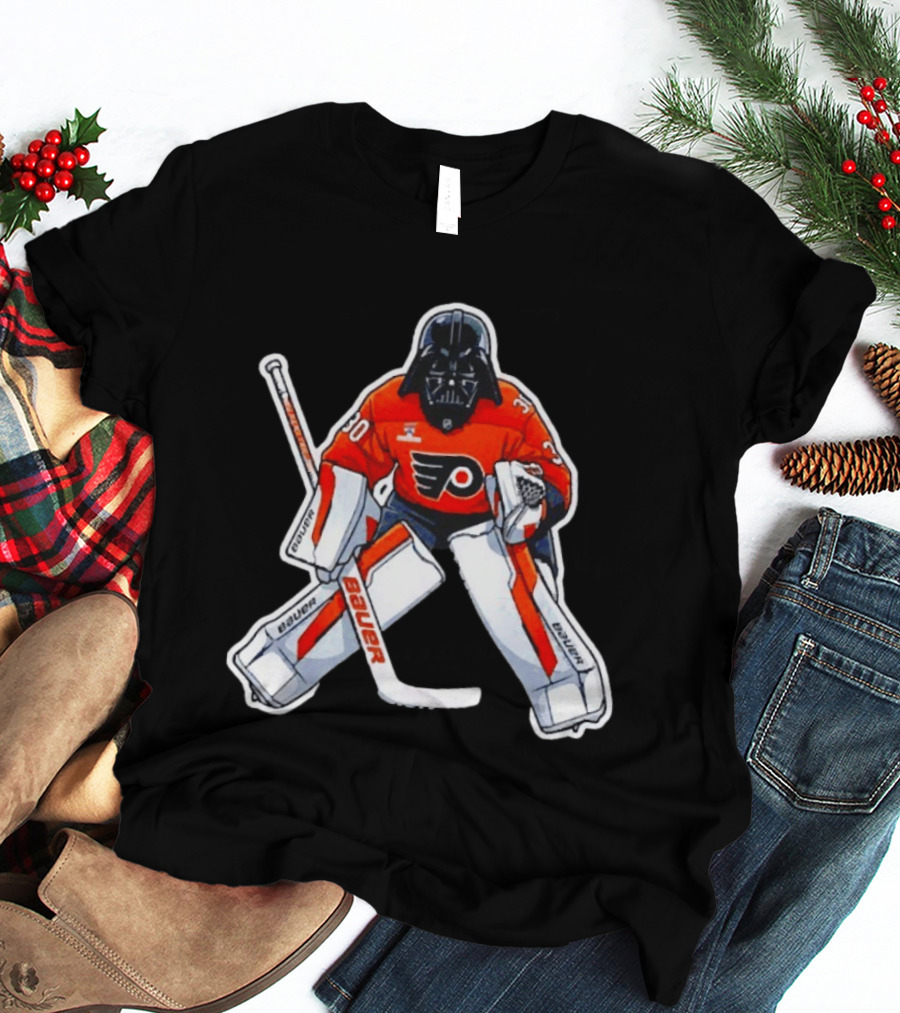 Dan Vladar Philadelphia Flyers Hockey Goalie Darth Vader Bauer Pads T-Shirt