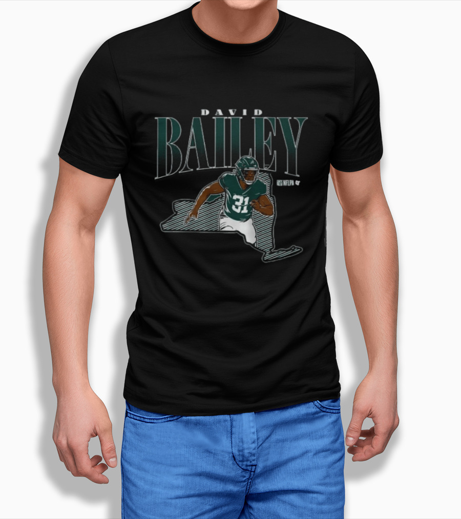 David Bailey State Star NFLPA Player 31 Football T-Shirt