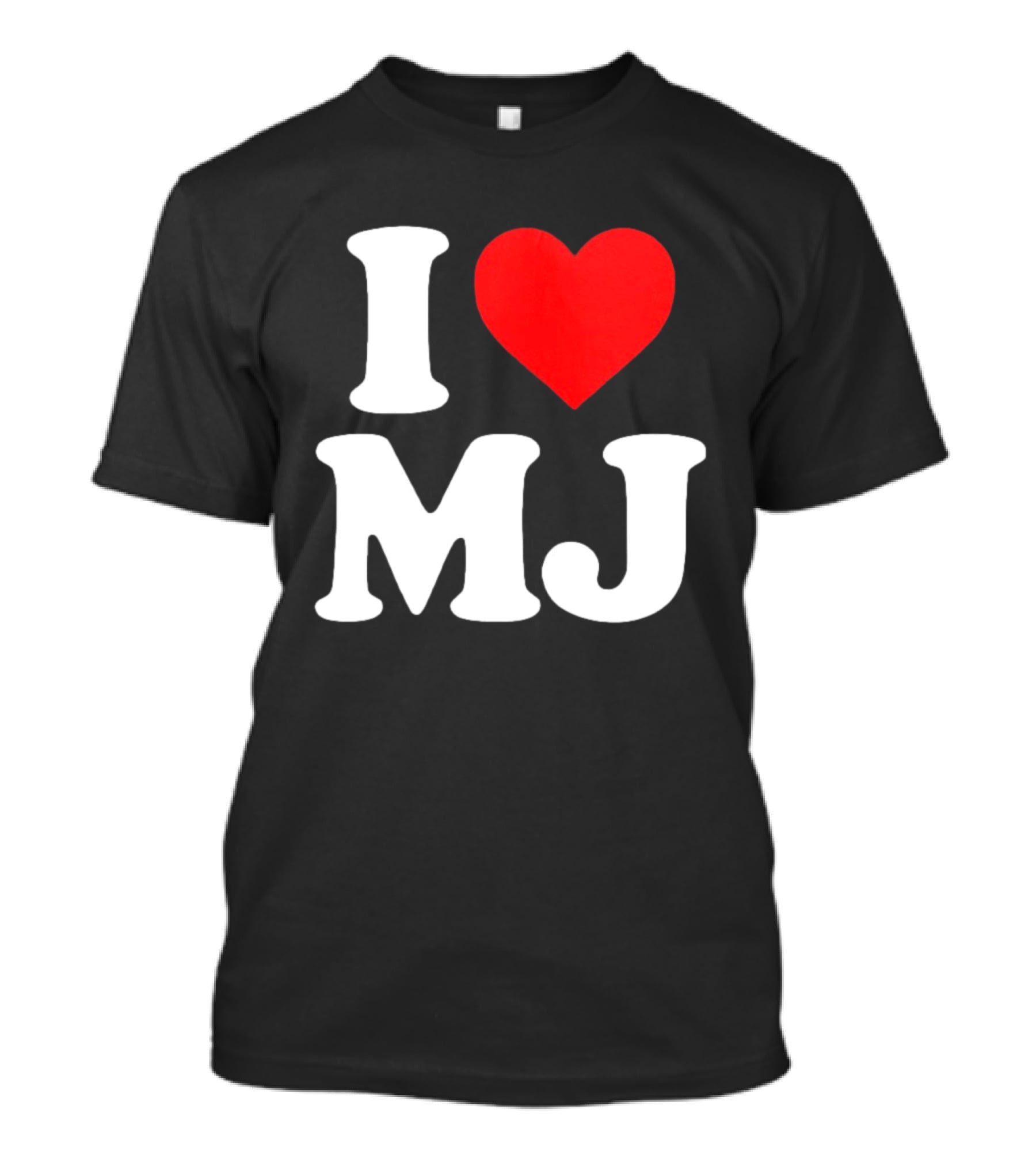 I Love MJ Red Heart T-Shirt