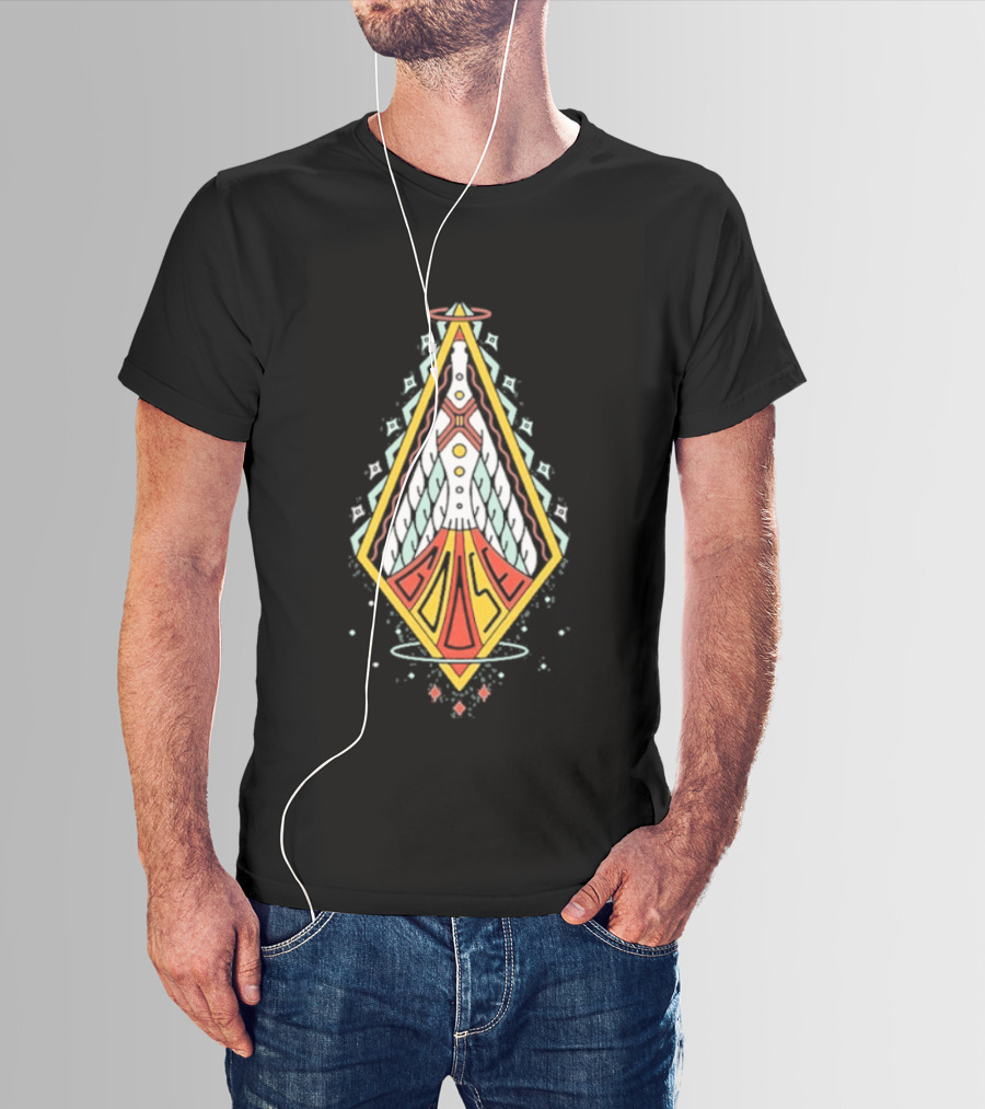 Goose Space Rocket Emblem Galactic Adventure T-Shirt