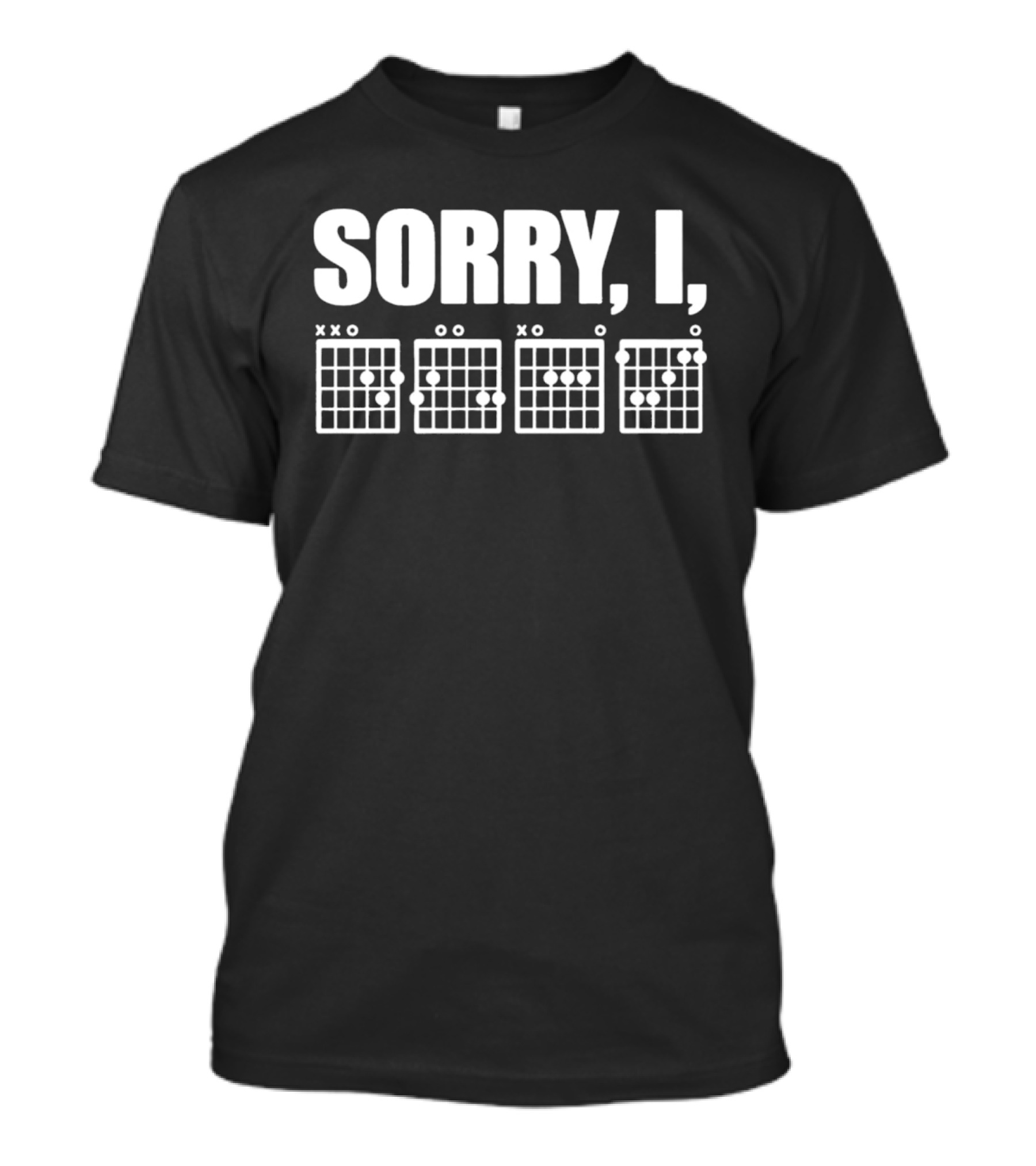 Sorry I DGAF Guitar Chord Charts Music Humor T-Shirt