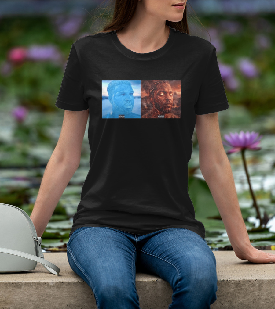 Drake Iceman Kendrick Lamar Fireman Album Cover Mashup T-Shirt