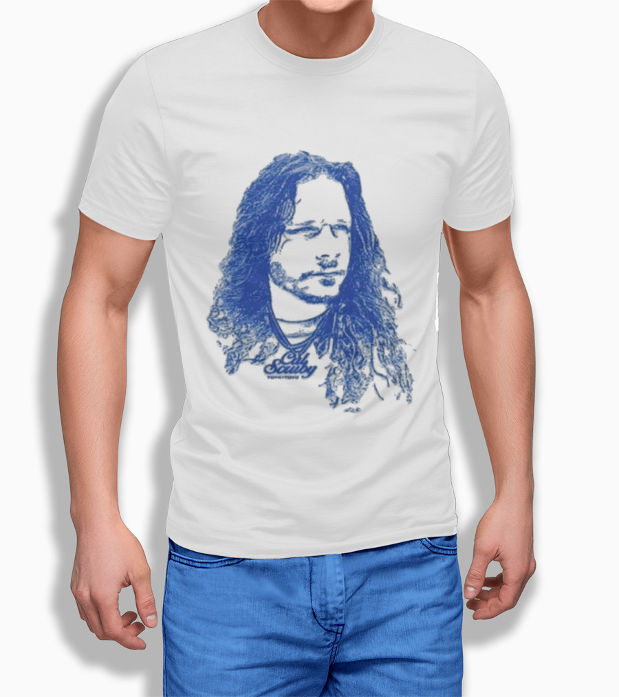 Cal Scruby Tdyk Blue Long Hair T-Shirt