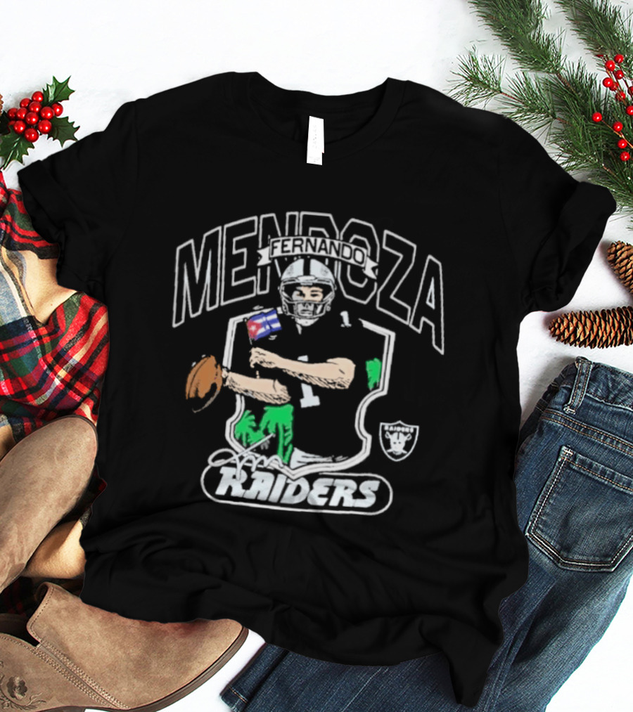 Fernando Mendoza Raiders Football Quarterback T-Shirt