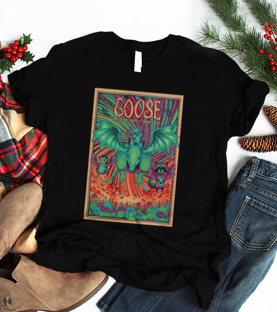 Goose April 24 2026 Austin TX Moody Center Dragon Creatures Psychedelic T-Shirt