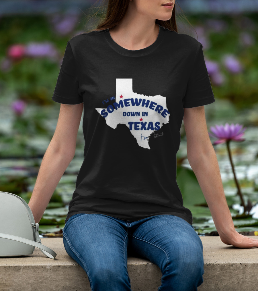 George Strait 2026 Spring Tour I'll Be Somewhere Down In Texas Map T-Shirt