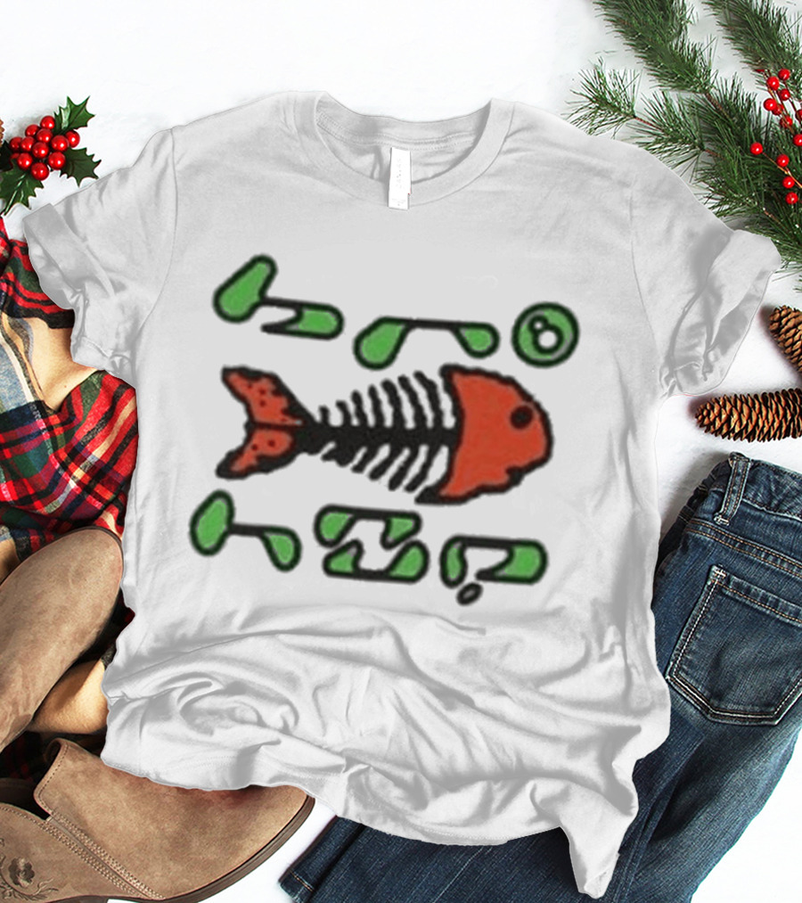 Bronze56k Fish Tech Forest Skeleton T-Shirt