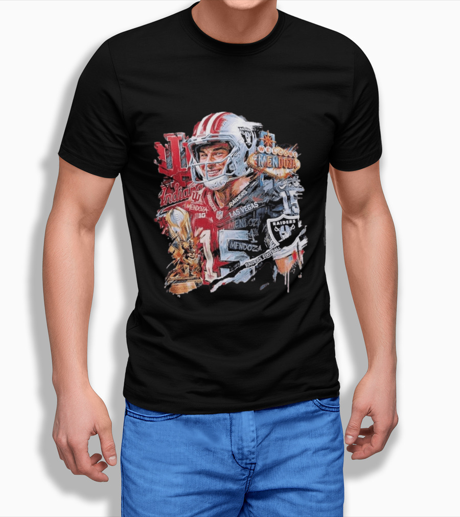 Las Vegas Raiders Football Welcome Mendoza Raiders Indiana 15 T-Shirt